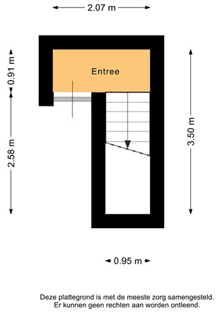 Floorplan - Mathenesserweg 129C04, 3027 HM Rotterdam